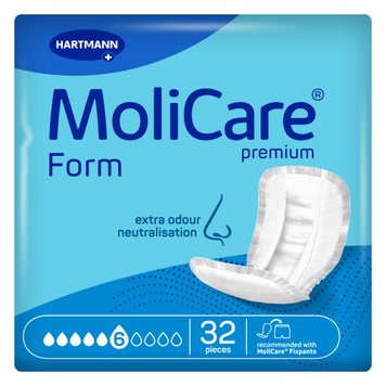 Прокладки анатомічної форми при нетриманні сечі і калу MoliCare Premium Form 6 крапель 32шт/пак