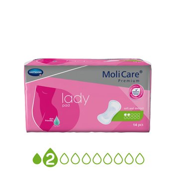 Прокладки урологічні при нетриманні сечі легкого ступеня MoliCare® Premium lady pad 2 краплі 14шт/пак