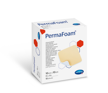Пов'язка губчата PermaFoam® / ПермаФоам 10см х 10см 1шт