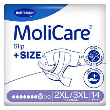 Підгузки для дорослих, які страждають на нетримання MoliCare&reg; Slip +SIZE 8 крапель 2XL/3XL 14шт