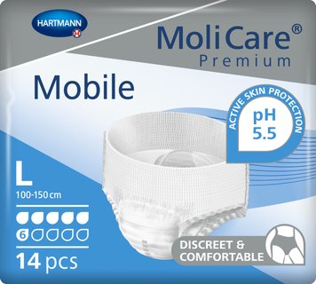 Труси поглинаючі для дорослих, які страждають на нетримання MoliCare® Premium Mobile 6 крапель L 14шт/пак