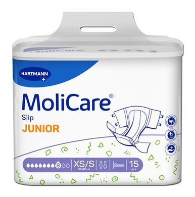 Підгузки для дорослих, які страждають на нетримання MoliCare&reg; Slip Junior 8 крапель XS/S 15шт