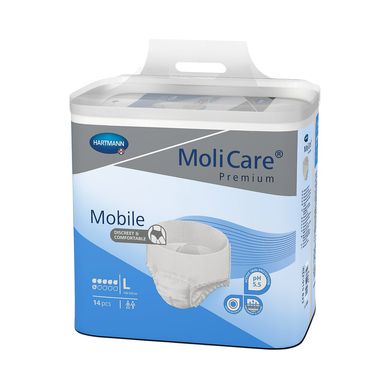 Труси поглинаючі для дорослих, які страждають на нетримання MoliCare® Premium Mobile 6 крапель L 14шт/пак