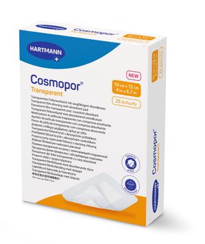 Пов’язка плівкова прозора з абсорбуючою подушечкою Cosmopor® Transparent 10см х 12см 1пов'язка