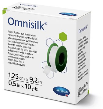 Пластир фіксуючий зі штучного шовку Omnisilk® / Омнісілк 1,25 см х 9,2 м 1шт