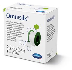 Пластир фіксуючий зі штучного шовку Omnisilk® / Омнісілк 2,5 см х 9,2 м 1шт