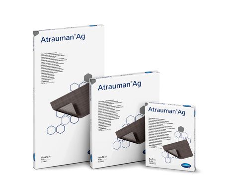 Пов'язки, просочені сріблом Atrauman Ag / Атрауман Аг 5см х 5см 10шт/упаковка