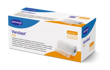 Бинт з цинковою масою, повздовжньо еластичний Varolast® Plus / Вароласт Плюс 8см х 5м 1шт