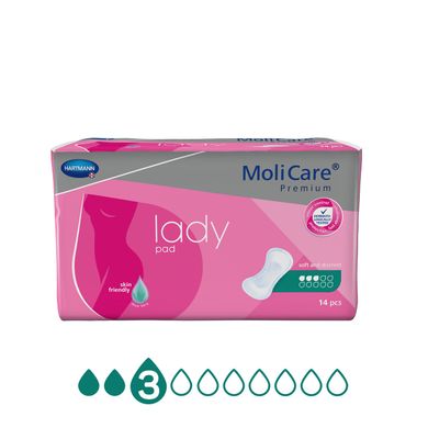 Прокладки урологічні при нетриманні сечі легкого ступеня MoliCare® Premium lady pad 3 краплі 14шт/пак