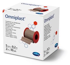 Пластир фіксуючий текстильний Omniplast® / Омніпласт 5 см х 9,2 м 1шт