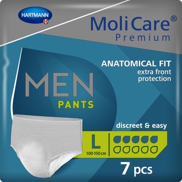 Труси поглинаючі для чоловіків MoliCare® Premium MEN PANTS 5 крапель L 7шт/пак