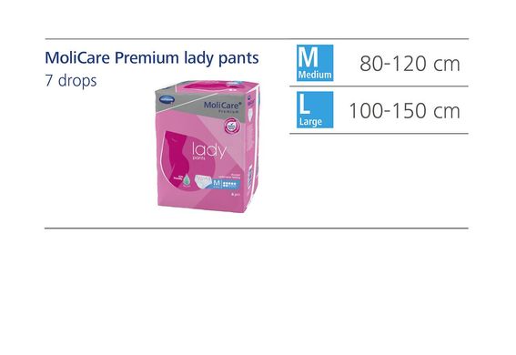 Труси поглинаючі для жінок MoliCare® Premium lady pants 7 крапель L 7шт/пак
