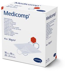 Серветка з нетканого матеріалу Medicomp® / Медікомп 10см х 10см 2шт