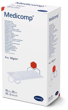 Серветка з нетканого матеріалу Medicomp® / Медікомп 10см х 20см, 2шт. в пакунку