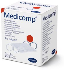 Серветка з нетканого матеріалу Medicomp® / Медікомп 5см х 5см, 2шт. в пакунку