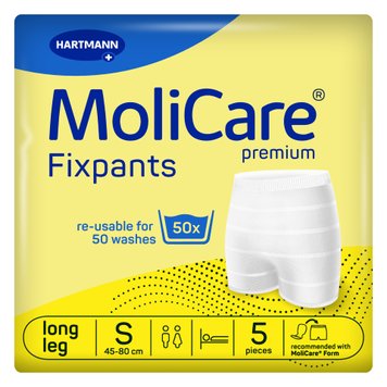 Еластичні штанці для фіксації прокладок подовжені MoliCare® Premium Fixpants S 5шт