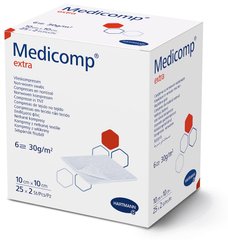 Серветки з нетканого матеріалу Medicomp® extra / Медікомп Екстра 10см х 10см, 2шт. в пакунку