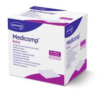 Серветки з нетканого матеріалу Medicomp&reg; extra 5см х 5см, 2шт. в пакунку