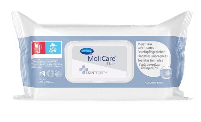 Вологі гігієнічні серветки MoliCare Skin / Молікар Скін 50шт