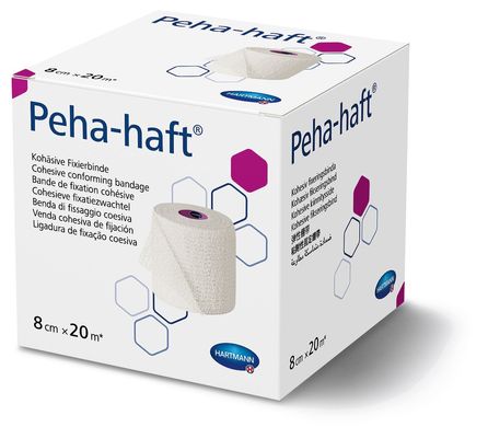 Бинт когезивний фіксуючий Peha-haft® / Пеха-хафт 8см х 20м 1шт