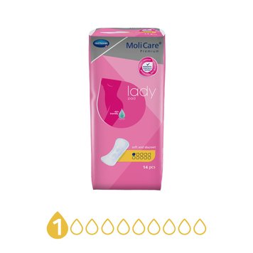 Прокладки урологічні при нетриманні сечі легкого ступеня MoliCare® Premium lady pad 1 крапля 14шт/пак