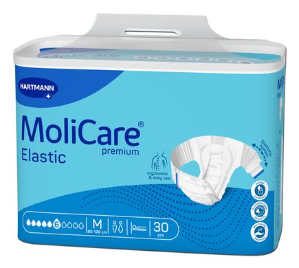Підгузки для дорослих, які страждають на нетримання MoliCare Premium Elastic 6 крапель M 30шт/пак