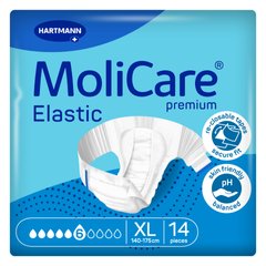 Підгузки для дорослих, які страждають на нетримання MoliCare Premium Elastic 6 крапель XL 14шт/пак