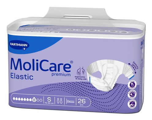 Підгузки для дорослих, які страждають на нетримання MoliCare Premium Elastic 8 крапель S 26шт/пак