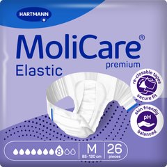 Підгузки для дорослих, які страждають на нетримання MoliCare Premium Elastic 8 крапель M 26шт/пак