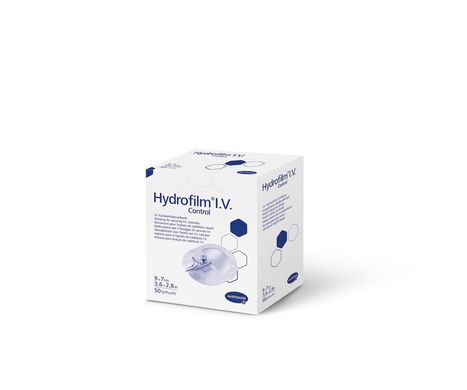 Пов’язка плівкова для фіксації канюль Hydrofilm® I.V. Control / Гідрофілм Ай.Ві. Контрол 9см х 7см 1шт