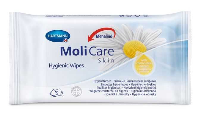 Вологі гігієнічні серветки MoliCare Skin / Молікар Скін 10шт