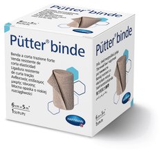 Тугий бинт короткої розтяжності Pütter® binde / Пюттер бінде 6см х 5м 1шт