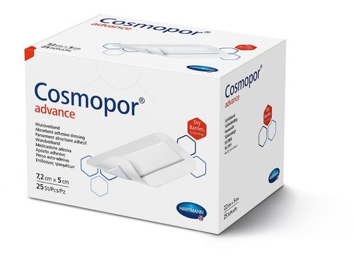 Пов'язка пластирна Cosmopor® advance / Космопор адванс 7,2см x 5см 1шт