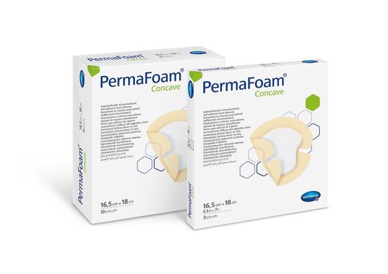 Пов'язка губчата PermaFoam® Concave / ПермаФоам Конкейв 16,5см х 18см 1шт