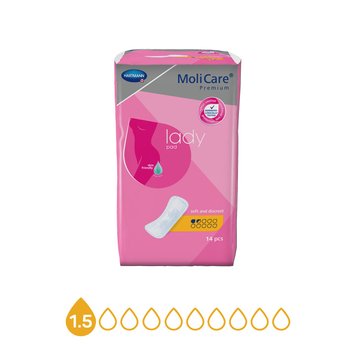 Прокладки урологічні при нетриманні сечі легкого ступеня MoliCare® Premium lady pad 1.5 краплі 14шт/пак