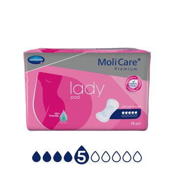 Прокладки урологічні при нетриманні сечі легкого ступеня MoliCare® Premium lady pad 5 крапель 14шт/пак