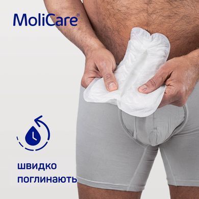 MoliCare&reg; Premium MEN PAD 4 краплі &mdash; чоловічі абсорбуючі прокладки V-подібної форми з манжетами, 14 шт