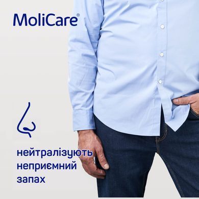 MoliCare&reg; Premium MEN PAD 4 краплі &mdash; чоловічі абсорбуючі прокладки V-подібної форми з манжетами, 14 шт