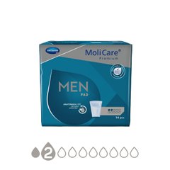 Прокладки урологічні для чоловіків у формі кишені MoliCare® MEN PAD 2 краплі 14шт/пак
