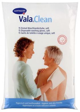 Одноразові рукавички для миття Vala®Clean soft / Вала Клін софт 15шт/пак